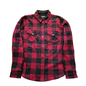 American Giant Redwood Fleece Overshirt Mens Unisex M Buffalo Plaid Shirt Jacket
